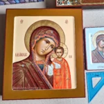 Рукописная икона Казанской Богородицы