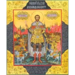 Александр Невский рукописная икона