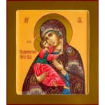 Писанная икона Владимирской Божией Матери